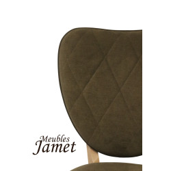 Chaise - COSY - Contemporaine en chêne massif et tissu