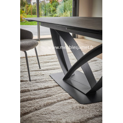 Table MILAN Dessus Céramique Piétement Métal