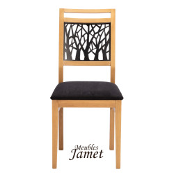 Chaise - FOREST - Style Industriel Chêne et Métal