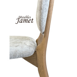 Chaise - ALVA -  Dossier Médaillon Piètement chêne