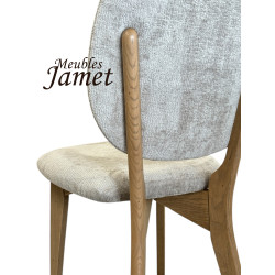 Chaise - ALVA -  Dossier Médaillon Piètement chêne