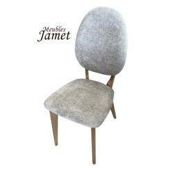 Chaise - ALVA -  Dossier Médaillon Piètement chêne