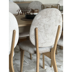 Chaise - ALVA -  Dossier Médaillon Piètement chêne