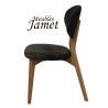 Chaise -THALES THCPO - chêne assise tissu poignée au dos