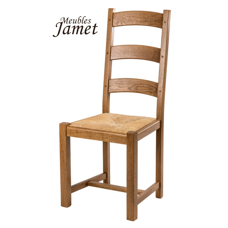 Chaise - VILLAGE - Rustique Chêne Massif