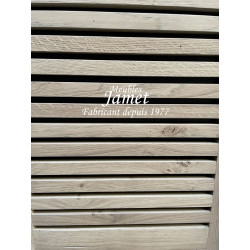 Armoire contemporaine deux portes coulissantes en chêne massif