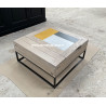 Table basse plateau relevable chêne et métal