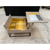 Table basse plateau relevable chêne et métal