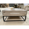 Table basse plateau relevable chêne et métal