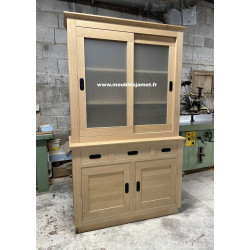 Meuble Vaisselier style contemporain 100 % Chêne Massif