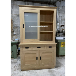 Meuble Vaisselier style contemporain 100 % Chêne Massif