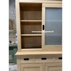 Meuble Vaisselier style contemporain 100 % Chêne Massif