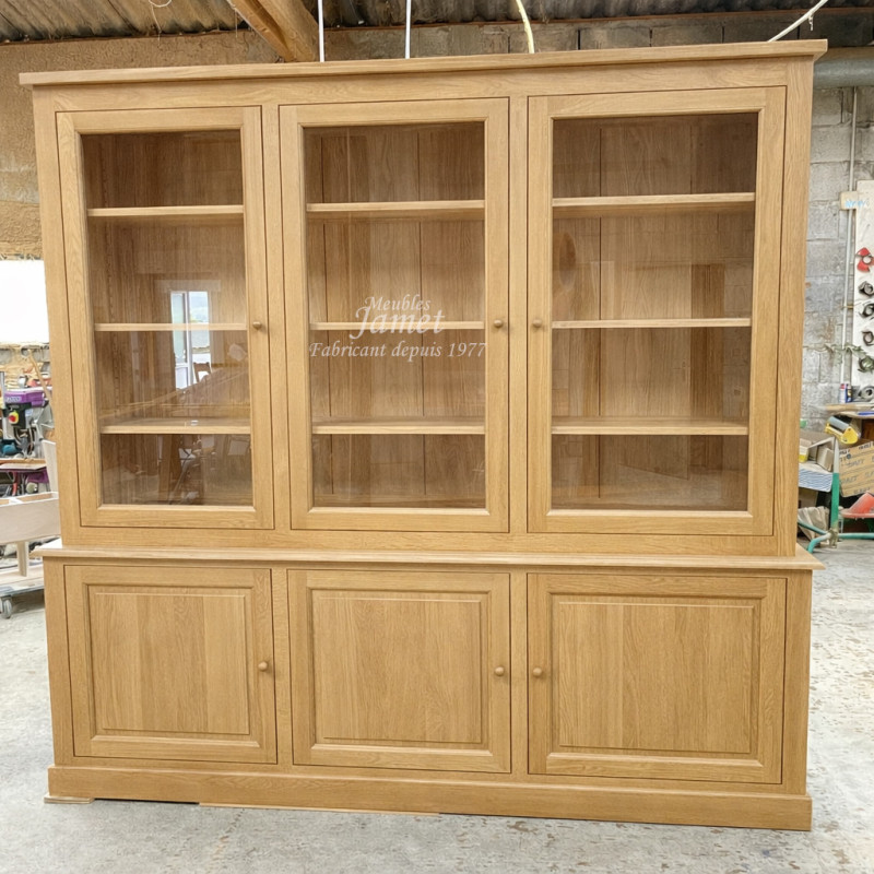 Meuble Vaisselier Style Contemporain 100 % Chêne Massif