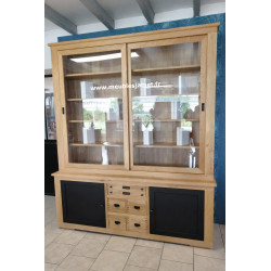 Meuble Vaisselier Style Atelier en chêne