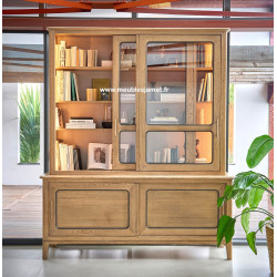 Bibliothèque style contemporain portes coulissantes