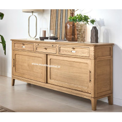 Meuble bas 2 portes coulissante dessus céramique