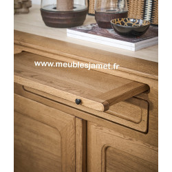 Meuble bas 2 portes coulissante dessus céramique