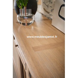 Meuble bas 2 portes coulissante dessus céramique