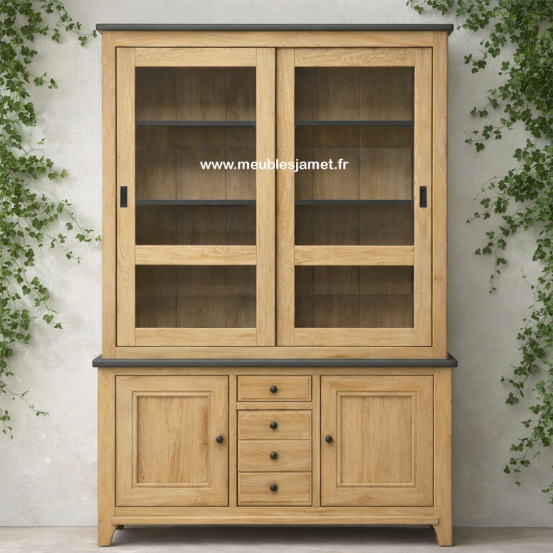 Meuble vaisselier 100 % chêne massif