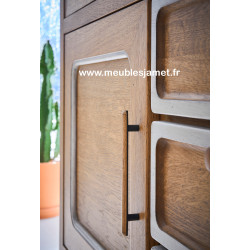 Vitrine Style Atelier en chêne