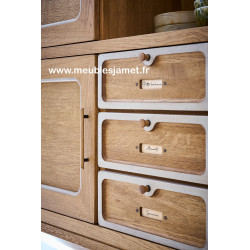 Vitrine Style Atelier en chêne