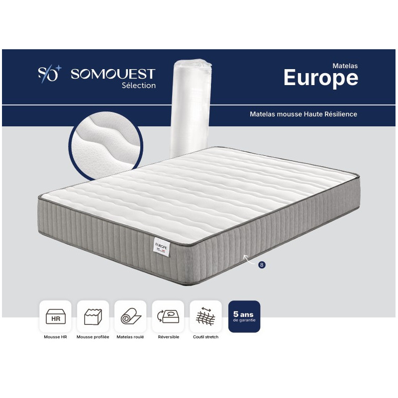 Matelas EUROPE Mousse - SOMOUEST