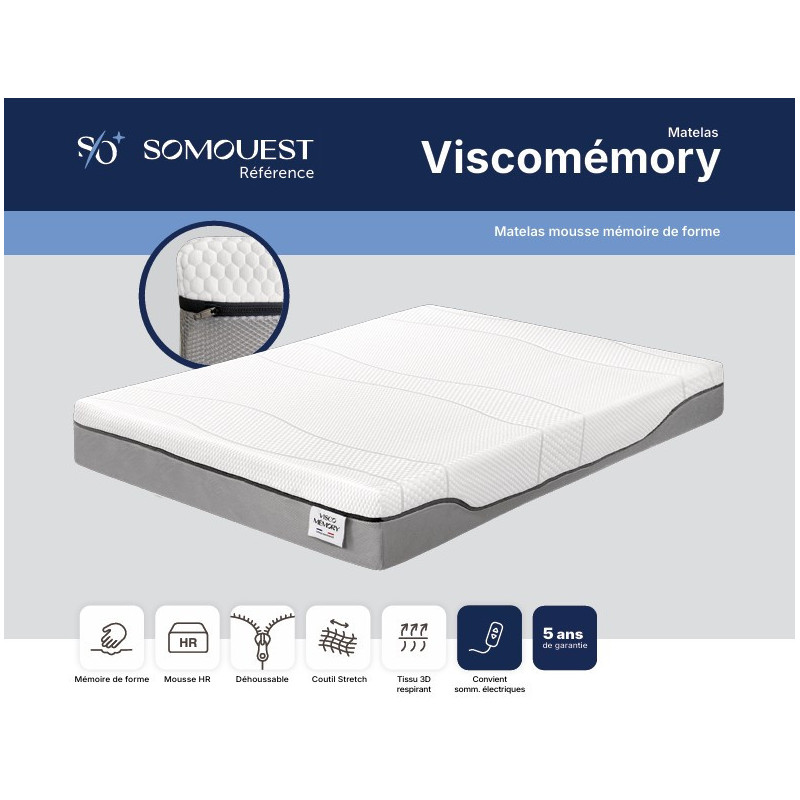 Matelas VISCOMEMORY Mousse - SOMOUEST