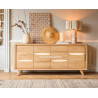 Meuble bas 4 portes Style Contemporain en chêne