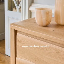 Meuble TV Style Contemporain en chêne 2 portes 1 niche