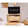 Meuble TV d'Angle Style Contemporain Chêne 2 portes