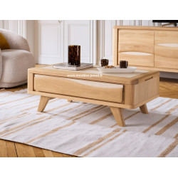 Table basse relevable Style Contemporain Chêne