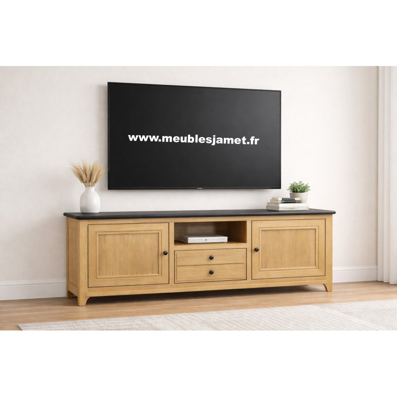 Meuble TV Style Atelier chêne massif