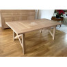 Table de repas style contemporain en chêne 2 allonges