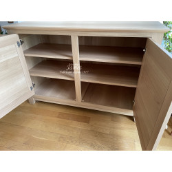 Meuble bas deux portes style contemporain en chêne