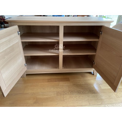 Meuble bas deux portes style contemporain en chêne