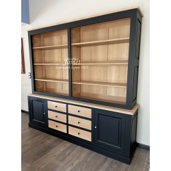 Bibliothèque ouverte style contemporain en chêne