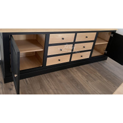 Bibliothèque ouverte style contemporain en chêne