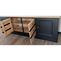 Bibliothèque ouverte style contemporain en chêne