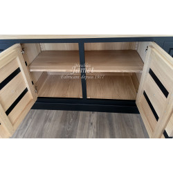 Bibliothèque ouverte style contemporain en chêne