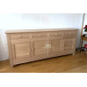 Meuble bas 4 portes 4 tiroirs style contemporain en chêne