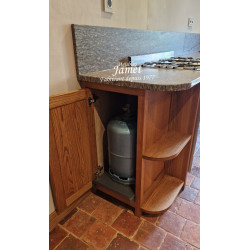 Cuisine Réf. FALAISE fabrication sur mesure chêne et granit
