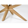 Réf.CBFL PA Table de repas style contemporain en chêne massif avec une allonge
