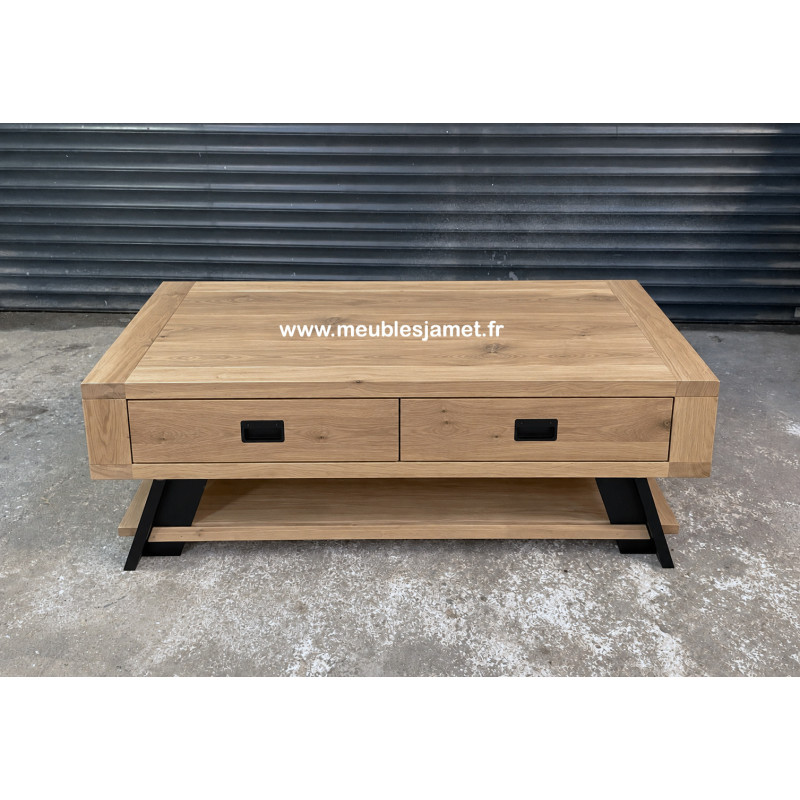 Réf. A4670 Table de salon un plateau relevable en chêne