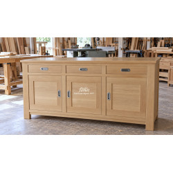 Buffet Enfilade en bois Naturel 3 portes et 3 tiroirs