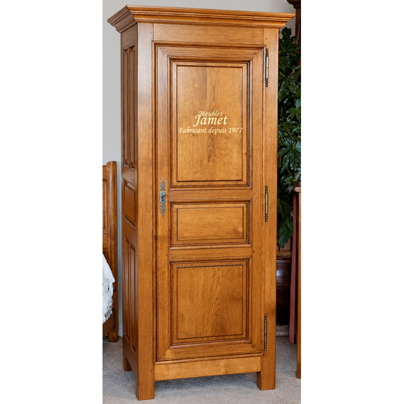 Meuble 1 porte style Louis XIII en chêne massif