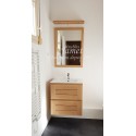 Salle de bain contemporaine lumineuse en bois 